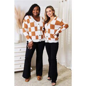 Angel Wings Double Take Button-Up V-Neck Dropped Shoulder Cardigan